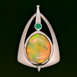 Opal and Emerald Pendant