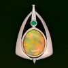Opal and emerald pendant