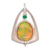 Opal and emerald pendant