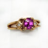 1.31 ct. Hot Pink Sapphire and Diamond 14k Ring