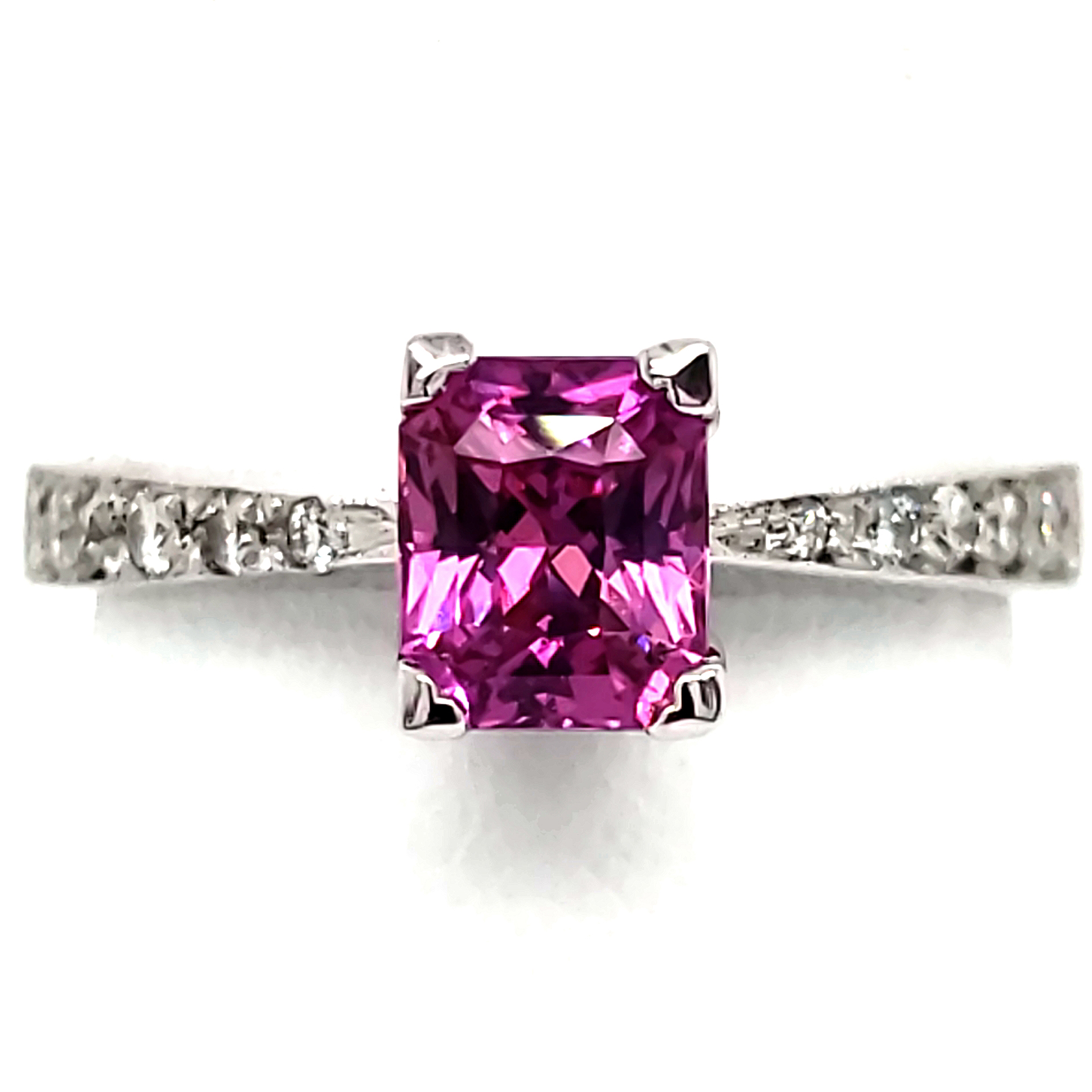 27.5 carat Really Hot Pink Topaz .925 Silver handcrafted Huge Cocktail Ring  s. 6 - model #24-wrz-23-25