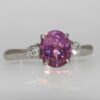 1.31 ct. Purple Sapphire and Diamond 18k white gold ring