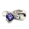.88 ct. Purple Sapphire and Diamond 14k white gold ring