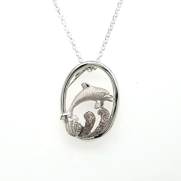 Precious Silver Dolphin Pendant