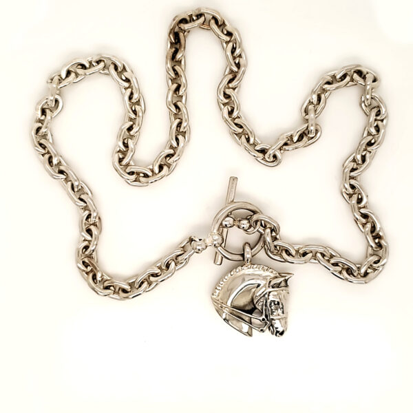 Jane Heart Dressage Horse Necklace