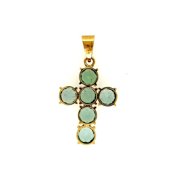 Green Tourmaline Cross