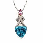 Denny Wong Apatite and Pink Sapphire Pendant