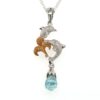 Denny Wong Dolphin and Apatite Briolette Pearl Pendant
