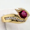 1.2 ct. Ruby and Diamond 18k Ring