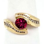 1.2 ct. Ruby and Diamond 18k Ring