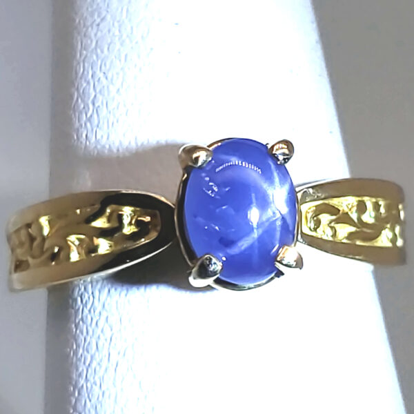 1.84 ct. Blue Star Sapphire 14k Ring