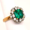 2.35 carat Emerald and Diamond 18k Ring