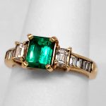.82 carat Emerald and Diamond 18k Ring