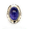 Embellished Sterling Tanzanite Cabochon Ring