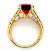 2.08 carat Rubellite and Diamond 18k Ring