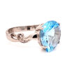 Sterling Fancy Cut Blue Topaz Ring