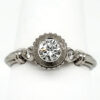 Custom .42 carat SI1 H Diamond and Platinum Ring