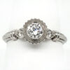 Custom .42 carat SI1 H Diamond and Platinum Ring
