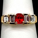 .54 carat Red Spinel and Diamond 14k Ring