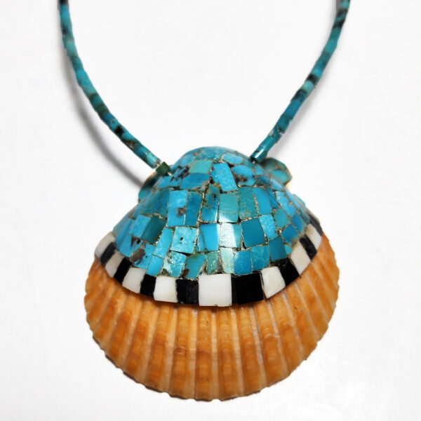 Inlay Turquoise and Shell Necklace