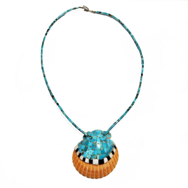 Inlay Turquoise and Shell Necklace Full