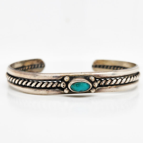 Twisted Wire Turquoise Cuff