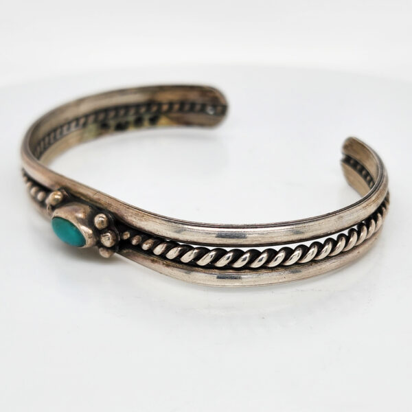 Twisted Wire Turquoise Cuff Side 2