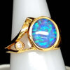 14k Custom Opal and Diamond Ring