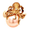 14k Denny Wong Fresh Water Pearl and Diamond Octopus Ring