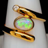 14k Opal and Diamond Bypass Ring Main