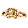 14k Yellow Garnet and Diamond Ring