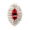 14k wg Marquise Spinel and Diamond Ring