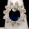 14k wg Sapphire and Diamond Estate Ring