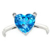 Blue Topaz Heart Ring