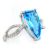Blue Topaz Shield Ring