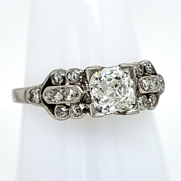 Platinum Old Cut Diamond Ring