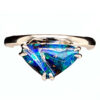 Sterling Black Opal Triangle Ring