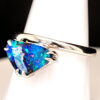 Sterling Black Opal Triangle Ring