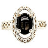 Sterling Black Star Sapphire Ring