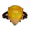 Sterling Swirl Shank Ethiopian Opal Pear Ring