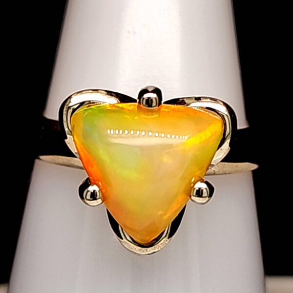 Sterling Trillion Ethiopian Opal Ring