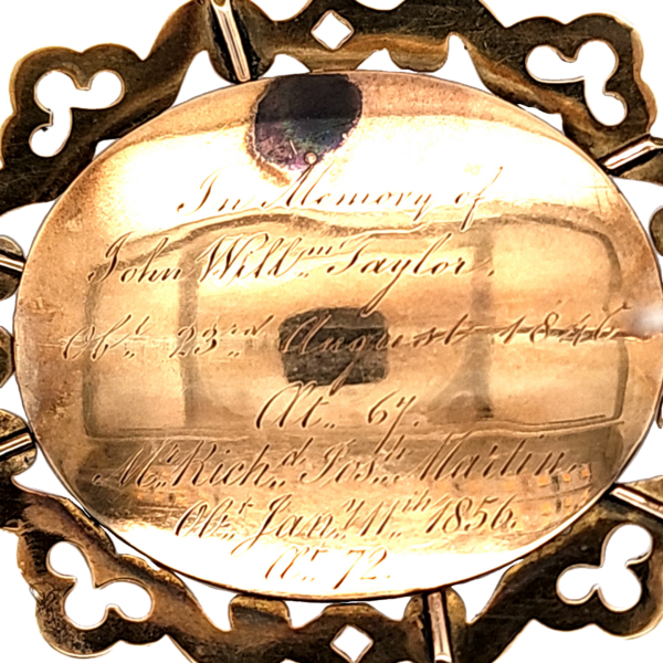 19k Victorian Mourning Hair Brooch