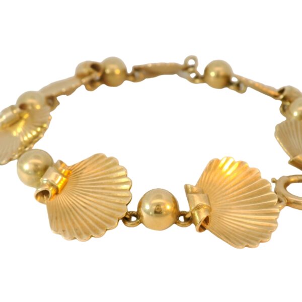 14k Larter Scallop Shell Bracelet