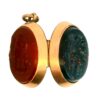 Vintage 14k Rose Gold Carnelian and Bloodstone Double Sided Locket