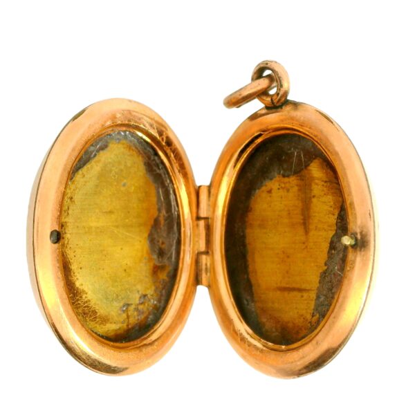 Vintage 14k Rose Gold Carnelian and Bloodstone Double Sided Locket